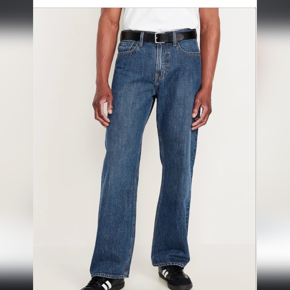 Classic Old Navy Relaxed Fit Blue Jeans 35x30
